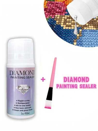 60ml/120ml Diamond Painting Sealing Glue,special Reinforcing Glue For Sealing And Fixing,anti-drop Locking Bright Oil For Diamond Painting,diy New Diamond Painting Tool Brightening And A Brush As A Gift.