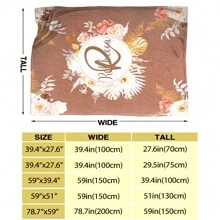 1 chiếc chăn đắp tùy chỉnh theo yêu cầu, họa tiết hoa và lá tre, chăn lông cừu mềm mại và ấm áp có tên của bạn, thích hợp cho người lớn, ghế sofa, dã ngoại, du lịch, món quà tuyệt vời cho bạn bè và gia đình, chăn giữ nhiệt ấm áp - Nhiều màu - Xem 2