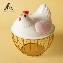 shuo ni mao yi 居家厨房鸡蛋篮塑料盖收纳篮蔬菜铁艺储物篮储物篮水水果篮蔬菜篮金属篮 - 彩色 - 查看 26
