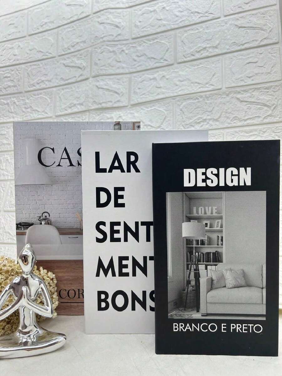 Decorative Book Box Set Organizer For Jewelry And Documents 3pcs Paper - Fwb - CASA DE CORAÇÃO - 查看 1