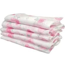 Kit 15 100% Cotton Cloth Diapers Baby Layette Minasrey - 10粉色 5白色 - 查看 2