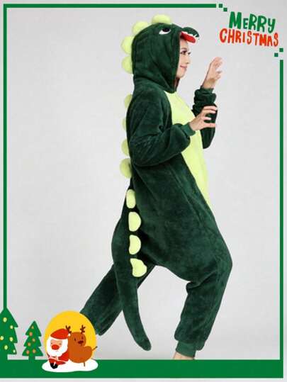 Pijamas de mujer curvi calientitas  navidenas familiares Dinosaurio Pijama Completa Mameluco Disfraz Adulto pijamas sexsy dama ropa de dormir dama ropa para dormir mujeres pijama embarazo outfit embarazada hombre cosplay