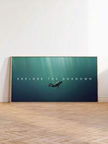 1 张充满活力的帆布海报 - 现代艺术印刷品，适用于卧室客厅厨房宿舍走廊装饰 - 鼓舞人心的山顶风景墙壁艺术，带有励志语句，是完美的圣诞礼物、秋季装饰和无框架的房间装饰 - 彩色 - 查看 2