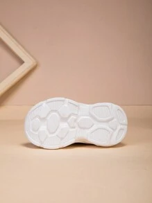 Children's High-Top Breathable Lightweight Soft-Sole Non-Slip Wear-Resistant Athletic Sneakers, Fashion Lighted Sports Shoes For Boys & Girls, Gray & White - Grey - View 10