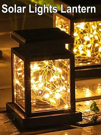 1 Solar Light, Outdoor Garden Decoration, Star Light And Candle Light For Hanging Or Table, Outdoor Solar Light, Patio, Garden, Warm White And Colorful Lights