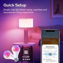 OYAJIA Bundle - 9W Bluetooth Smart LED Bulb A19 Wi-Fi And Bluetooth (Pack Of 2 ) - 3pcs - View 4