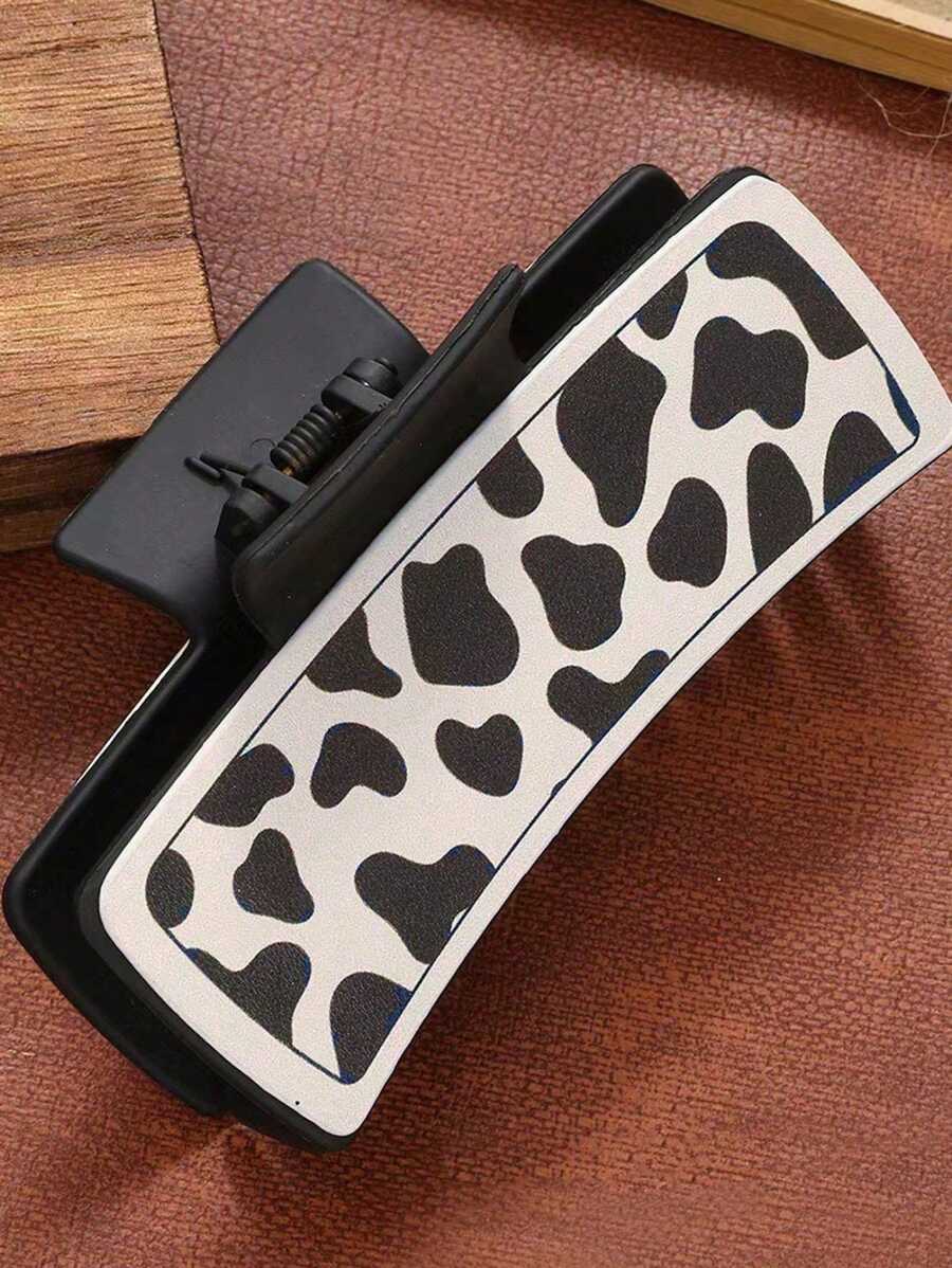 1 chiếc kẹp tóc bằng da bò cổ điển in hình bò cái theo phong cách Boho dành cho phụ nữ, lấy cảm hứng từ cao bồi miền Tây - Nhiều màu - Xem 1