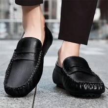 Herren Mode Loafer, weich, leicht, bequem, schlichte Stil Lässig Slip-On Fahrschuhe, atmungsaktiv rutschfest