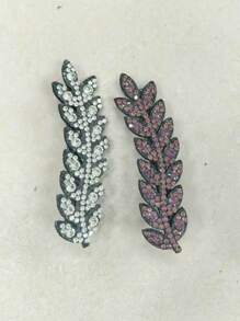 2pcs/4pcs Rhinestone Wheat Ear Hair Clip,Bangs Clip,Delicate Side Clips,Nape Hair Clips,Sweet Half Up Hair Clips