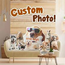 A Specially Designed Pet Pillow, Personalized Pet Toy - Comfort Gift, Unique And Cute Pet Photo Sofa Pillow, Suitable For Halloween And Christmas Decoration.