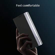 Luxury Leather Flip Cover Protective Case Compatible With Samsung Compatible With IPhone 6, 7, X, 11, 12, 13, 13Pro, 13ProMax, 14, 14Pro, 14ProMax, 15, 15Pro, 15ProMax, 16, 16Pro, 16ProMax Series. - Bao da đen - Xem 3