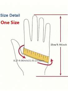 1 Pair Warm Wool Gloves: Anti-Slip, Waterproof, Touchscreen Compatible, Suitable For Outdoor Snow, Winter Skiing, Cycling, Both Men And Women