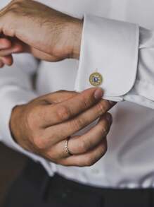 1 Paar Silber weiße Zirkonia Kristall Manschettenknöpfe für Herren, CZ Manschettenknöpfe funkeln, diamantartiger goldener Zierat Manschettenknöpfe für Hochzeit, Bräutigam, Trauzeuge