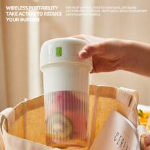 New Multi-Function Electric Juicer Machine, Portable Small Fruit Juicer Rechargeable, Large Capacity For Student And Home Use - Portable Juicer (white) - View 9