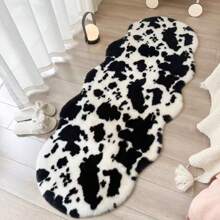Fluffy Luxury Animal Print Rugs/Cushion/Mat For Sofa, Decorative Soft Plush Cream Shag Rug/Carpet Pad With Asymmetrical Shape Gifts Birthday Graduation