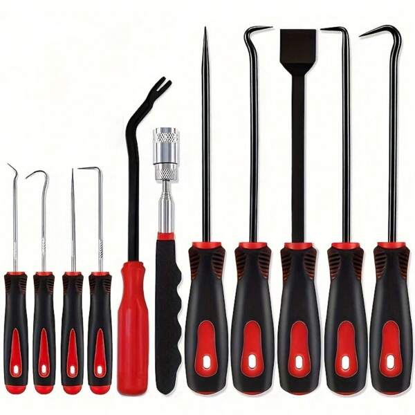 4pcs/11pcs Automotive Electronics Maintenance Tool Set With Scraper And Hook: High Quality Material, Anti-Slip Design,Tools For Men