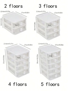 5-Tier Rabbit Shaped Makeup Storage Box, Stackable Drawers Organizer, Multi-Functional For Office, Vanity, Accessories, Bedroom, Living Room, Entryway, Dorm, Desktop Decor, Autumn, Holiday, Christmas, Halloween Decoration,For Back To School