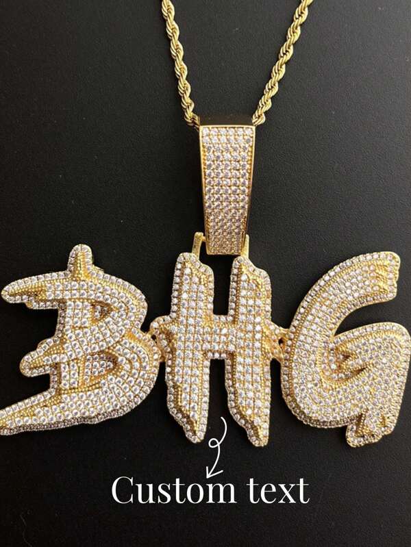 18k vergoldete kubische Zirkonia personalisierte Namenskette für Frauen, vereist, personalisierter Anhänger, Hip-Hop-Schmuck als Weihnachtsgeschenk, goldener Stil, Herbstmode, Vintage, Unisex, schlicht, Lässig, Hipster, Goth, Punk, personalisiert, einzigartig, ideale Geschenke für sie, ihn, Freund, Freundin, Vater, Mutter, Familie, Freunde, Haustiere, Sohn, Tochter, Großeltern zu Jahrestagen, Valentinstag, Muttertag, Geburtstag, Abschluss, Vatertag, Hochzeit, für den täglichen Gebrauch, für Partys, für den Abschlussball, Schwarz, Silber, Gold, Stil, bunt, Vintage, schlicht, Unisex, Lässig, süß, personalisiert, einzigartig, ideale Geschenke für ihn, ideale Geschenke für sie