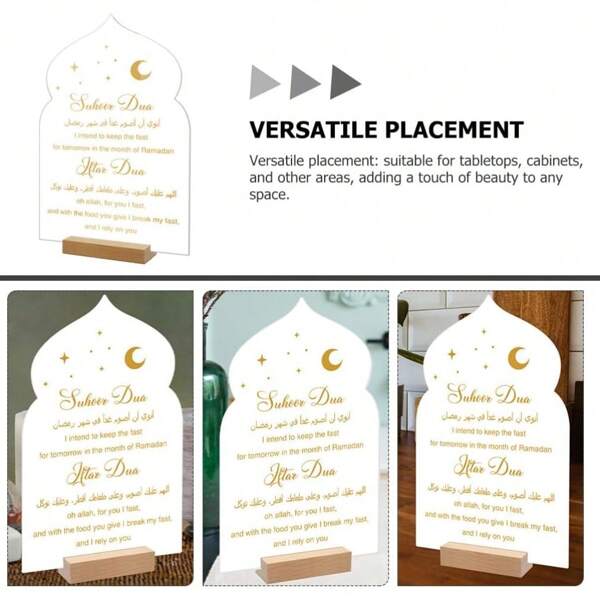 Decor de masă de lux, semn acrilic decor pentru birou de vacanță, decor islamic pentru birou, decorațiuni pentru festival, cadouri, aniversare, absolvire