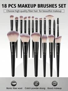 18/36/37pcs Makeup Tools Set, Includes: 1pc Multifunctional Waterproof Zipper Cosmetic Bag + 18pcs Makeup Brushes Set + 3pcs Makeup Sponges + 3pcs Mini Makeup Sponges + 3pcs Triangle Powder Puffs + 3pcs Mini Air Cushion Puffs + 1pc Eyelash Curler + 1pc Hair Band + 3pcs Facial Cleansing Sponges + 1pc Makeup Brush Cleaning Tool