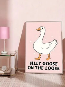 1 tấm áp phích nghệ thuật cổ điển, ngỗng hồng, vịt, áp phích nghệ thuật phông chữ trích dẫn, tranh vải canvas thú vị trang trí tường, phòng ngủ, phòng khách, phòng ăn, bếp, phòng học, phòng tắm, hành lang, quầy bar, quán cà phê, trang trí ký túc xá, quà tặng lý tưởng cho bạn bè, nghệ thuật tường, trang trí tường, trang trí nhà cửa, tranh vải canvas trang trí phòng, không khung - Nhiều màu - Xem 20