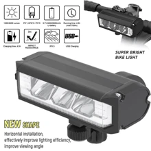 LED Mountain Bike Lights Rechargeable Bicycle 2000MAH LED Torch MTB Front Lamp - Black - View 4