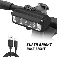 LED Mountain Bike Lights Rechargeable Bicycle 2000MAH LED Torch MTB Front Lamp - Black - View 9