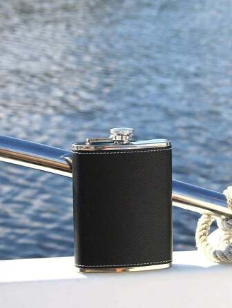 Outdoor Portable Stainless Steel Leather Water Bottle Holder, Suitable For Drinking Water, Coffee, Milk, Beverages, Camping, Festivals, Christmas, Valentine's Day Gifts