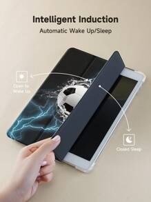 Football Case Compatible With Samsung Galaxy Tab/IPad,IPad 9th/8th/7th Generation 10.2 Inch ,New IPad 10th Generation Cover,With Auto Wake/Sleep,Four Corners Anti-Fall - Multicolor - View 6