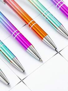 5/20/50/80 unidades Bolígrafos de bola de color degradado surtido, personalizables, pedido para días laborables, principales festividades, vuelta al colegio, útiles escolares