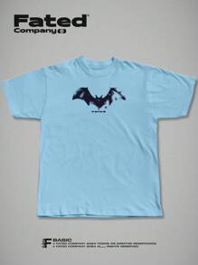 FATED - Dingy Streetwear T-Shirt - 100% Cotton Unisex - Baby Blue - View 2