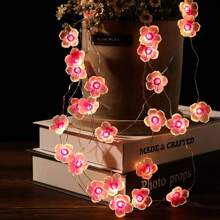 1 Peça Fio de Luz de Cerejeira em Flor LED, Luzes Decorativas de Flor de Cerejeira Rosa, Luzes de Fada com Alimentação por Bateria e Tom Quente, Adequado para Quarto, Sala, Sala de Estar, Jardim, Casamento, Festa, Decoração do Dia dos Namorados (Baterias não inclusas)