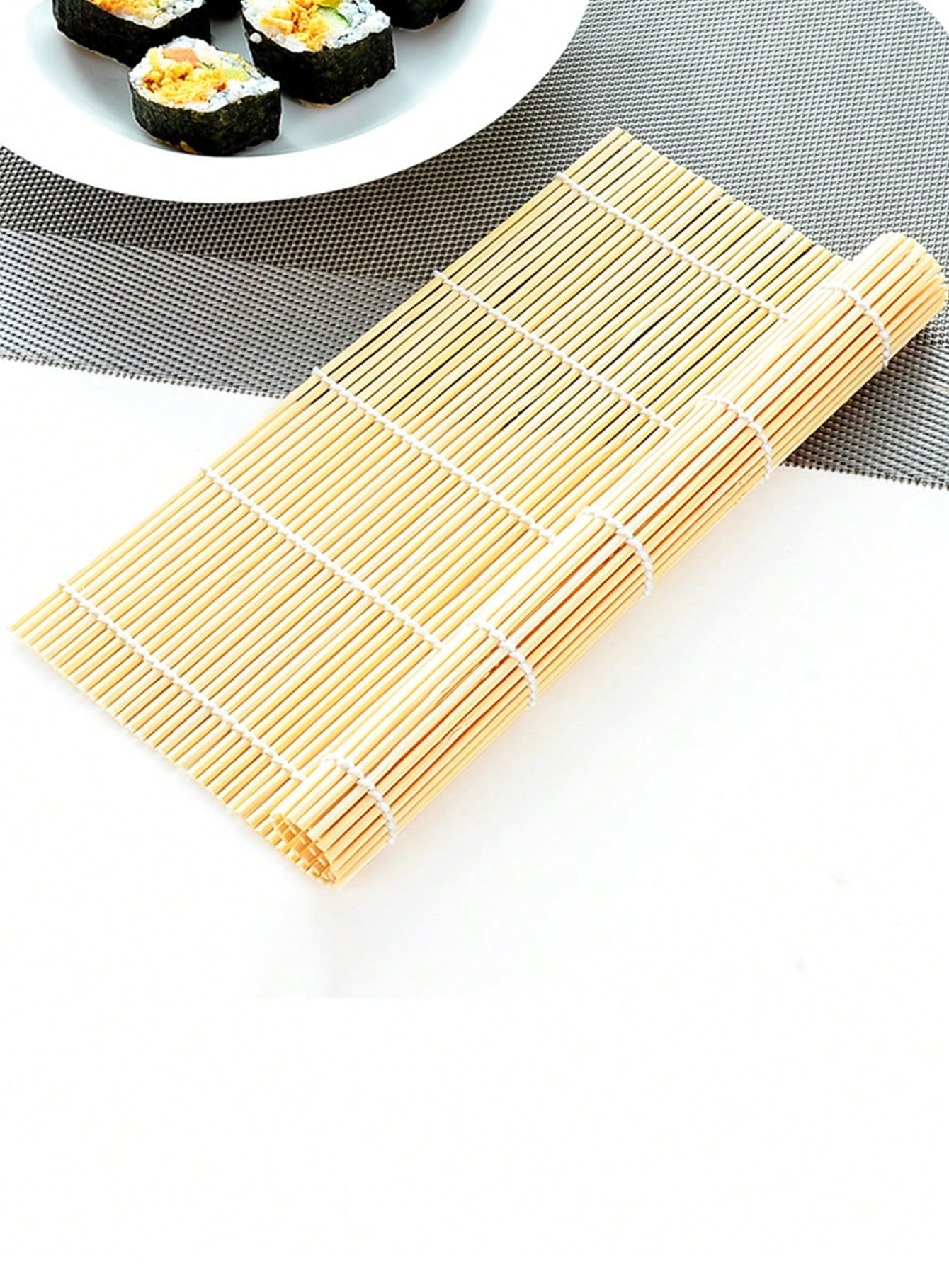 أسطوانات لف السوشي،ستائر من قصب البامبو تشبه لحاء...