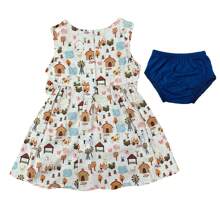 Roupas De Bebe Menina Vestido Infantil Romper FAZENDINHA