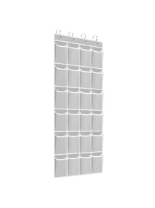 24grids 新款门后鞋子悬挂收纳袋，门上鞋子收纳袋悬挂，衣柜支架衣架收纳袋架，带 4/24 大网袋 - 彩色 - 查看 7