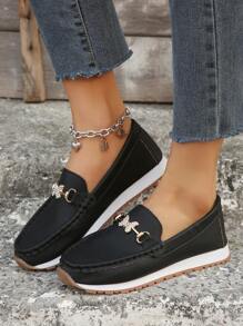 女士时尚休闲派对便鞋 - 黑色 - 查看 5