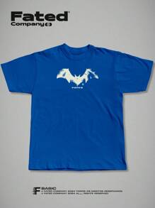 FATED - Dingy Streetwear T-Shirt - 100% Cotton Unisex - Azul - Ver 1
