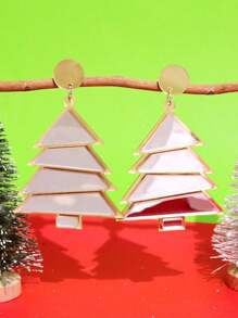 1 Cặp Hoa tai gương Acrylic hình cây thông Noel hoạt hình dễ thương, Quà tặng trang sức ngày lễ cho phụ nữ - Nhiều màu - Xem 13