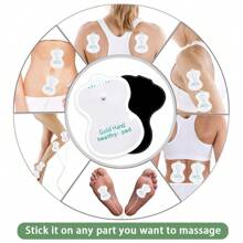 10/20/50/100Pcs Universal Electrode Pads 5.5x8cm Gold Hand Healthy-Pad 3.5mm Snap Replacement Thicker EMS Massage Patch