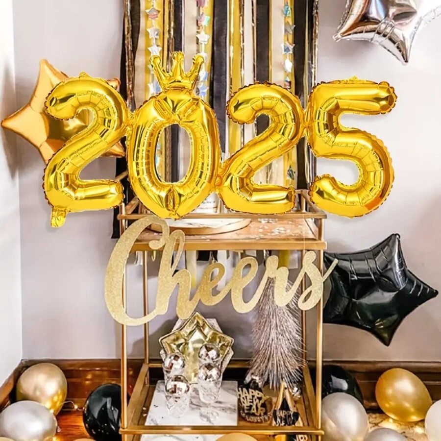 1 PIEZA Globos con el número 2025, Globos de número 16" 2025, Globos