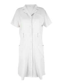 Women Plain Uniform Beautician/Healthcare Worker Dress, Nurse Dress
