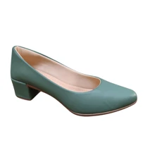 Women's Pumps Low Thick Heel Comfortable Formal Shoes - 綠色 - 查看 3