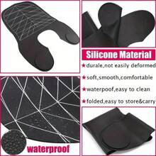 1pc Silicone Hairdressing Cape, Prevent Hair Breakage, Hair Cutting, Coloring, Perming Shoulder Pad, Plaid Hair Cutting Cape, Striped Hair Cape