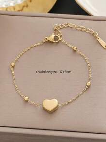 Vòng tay trang trí trái tim - Vàng - Xem 5