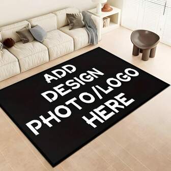 1pc Customized Image Flannel Carpet, Entry Level Rug Mat, Soft, Anti-Slip, Floor Protective, Decoration For Living Room, Entrance, Bedroom