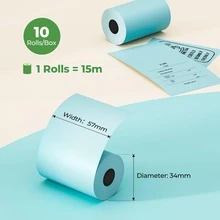 Giấy nhiệt màu vàng/hồng/xanh lam cuộn biên lai 2 1/4" X 50' (Độ dày giấy 60 GSM) Phù hợp với tất cả máy in tiền mặt Clover POS, giấy nhiệt màu không chứa BPA/BPS - Nhiều màu - Xem 3