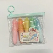 6pcs/Set Mini Ice Cream, Candy, And Waffle Cone Style Fluorescent Highlighter Pen Set, Cute Graffiti Drawing Diary Study Marker Pen With Random Packaging