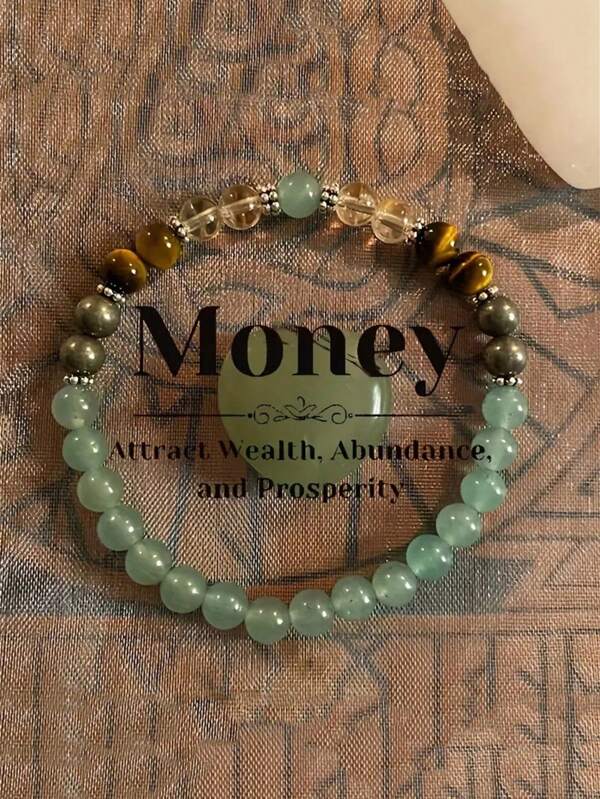 1 Stück natürliches Citrin Tiger's Eye Kristall Armband für Frauen, Sommer Perlen Armspangen, Geldgeschenke