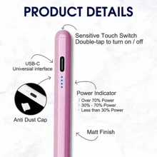 NetHong 1st 2nd Generation Pen Stylus Pencil For Apple IPad 6th 7th 8th 9th 10th Gen UK - Pink - View 3