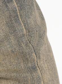 Slim-Fit Solid Color Stretch Jeans, Distressed Stacked Jeans, Y2K Style Fashion Versatile Men's Slim Fit Flared Jeans, Skinny Fit Jeans, Flared Jeans